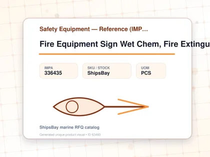 Fire Equipment Sign Wet Chem, Fire Extinguisher 200x100mm - Safety Equipment — Reference (IMPA) - IMPA 336435 - UOM PCS