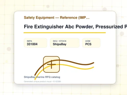 Fire Extinguisher Abc Powder, Pressurized Powder Content 5kg - Safety Equipment — Reference (IMPA) - IMPA 331004 - UOM PCS