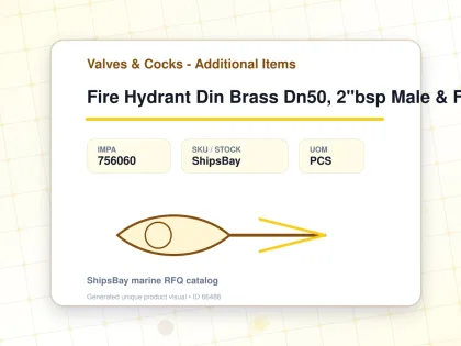Fire Hydrant Din Brass Dn50, 2"bsp Male & Flanged - Valves & Cocks - Additional Items - IMPA 756060 - UOM PCS