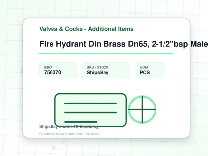 Fire Hydrant Din Brass Dn65, 2-1/2"bsp Male & Flanged - Valves & Cocks - Additional Items - IMPA 756070 - UOM PCS