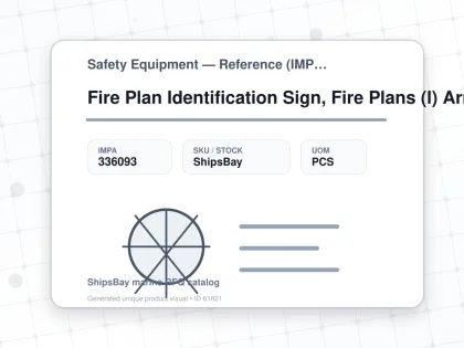 Fire Plan Identification Sign, Fire Plans (l) Arrow 300x400mm - Safety Equipment — Reference (IMPA) - IMPA 336093 - UOM PCS
