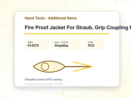 Fire Proof Jacket For Straub, Grip Coupling Fire-fence 125a - Hand Tools - Additional Items - IMPA 614279 - UOM PCS