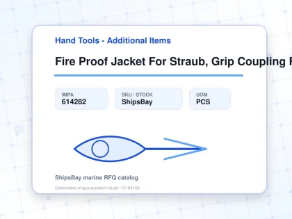 Fire Proof Jacket For Straub, Grip Coupling Fire-fence 250a - Hand Tools - Additional Items - IMPA 614282 - UOM PCS