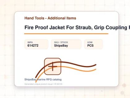 Fire Proof Jacket For Straub, Grip Coupling Fire-fence 25a - Hand Tools - Additional Items - IMPA 614272 - UOM PCS