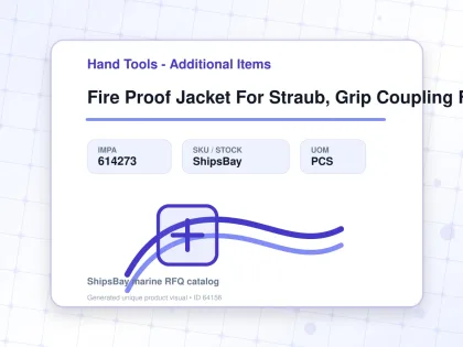 Fire Proof Jacket For Straub, Grip Coupling Fire-fence 32a - Hand Tools - Additional Items - IMPA 614273 - UOM PCS