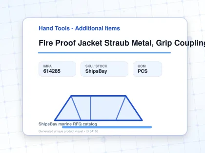Fire Proof Jacket Straub Metal, Grip Coupling Fire-fence 32a - Hand Tools - Additional Items - IMPA 614285 - UOM PCS