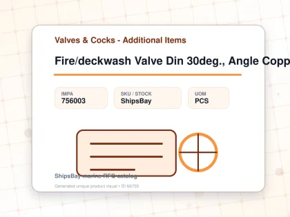 Fire/deckwash Valve Din 30deg., Angle Copper Alloy #905 1-1/2" - Valves & Cocks - Additional Items - IMPA 756003 - UOM PCS