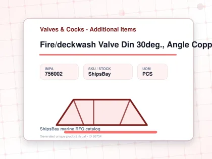 Fire/deckwash Valve Din 30deg., Angle Copper Alloy #905 1-1/4" - Valves & Cocks - Additional Items - IMPA 756002 - UOM PCS