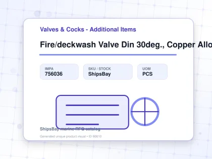 Fire/deckwash Valve Din 30deg., Copper Alloy Pn16 #907 65mm - Valves & Cocks - Additional Items - IMPA 756036 - UOM PCS