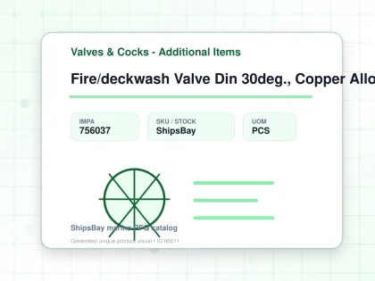 Fire/deckwash Valve Din 30deg., Copper Alloy Pn16 #907 80mm - Valves & Cocks - Additional Items - IMPA 756037 - UOM PCS