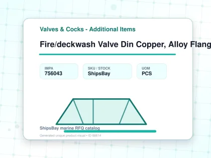 Fire/deckwash Valve Din Copper, Alloy Flanged Pn16 #908 40mm - Valves & Cocks - Additional Items - IMPA 756043 - UOM PCS