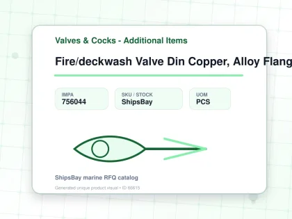 Fire/deckwash Valve Din Copper, Alloy Flanged Pn16 #908 50mm - Valves & Cocks - Additional Items - IMPA 756044 - UOM PCS