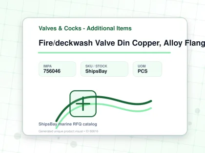 Fire/deckwash Valve Din Copper, Alloy Flanged Pn16 #908 65mm - Valves & Cocks - Additional Items - IMPA 756046 - UOM PCS