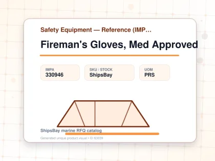 Fireman's Gloves, Med Approved - Safety Equipment — Reference (IMPA) - IMPA 330946 - UOM PRS