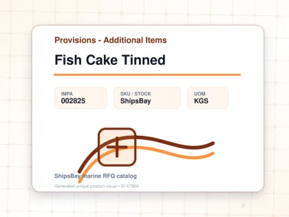 Fish Cake Tinned - Provisions - Additional Items - IMPA 002825 - UOM KGS
