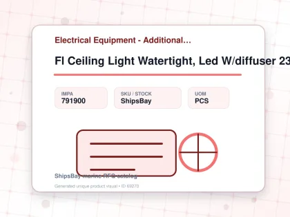 Fl Ceiling Light Watertight, Led W/diffuser 23wx2 C.white - Electrical Equipment - Additional Items - IMPA 791900 - UOM PCS