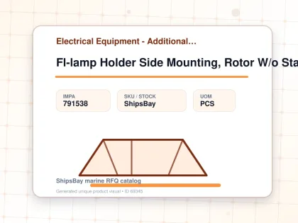 Fl-lamp Holder Side Mounting, Rotor W/o Starter Holder 2a - Electrical Equipment - Additional Items - IMPA 791538 - UOM PCS
