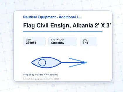 Flag Civil Ensign, Albania 2' X 3' - Nautical Equipment - Additional Items - IMPA 371951 - UOM SHT