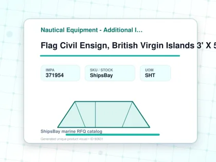 Flag Civil Ensign, British Virgin Islands 3' X 5' - Nautical Equipment - Additional Items - IMPA 371954 - UOM SHT