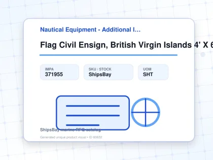 Flag Civil Ensign, British Virgin Islands 4' X 6' - Nautical Equipment - Additional Items - IMPA 371955 - UOM SHT