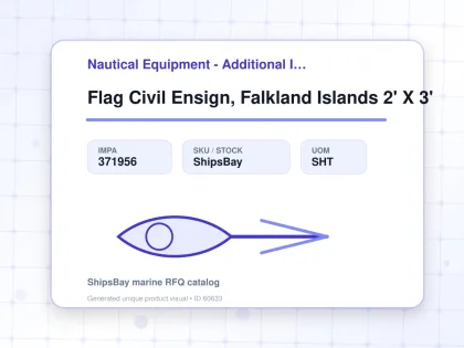 Flag Civil Ensign, Falkland Islands 2' X 3' - Nautical Equipment - Additional Items - IMPA 371956 - UOM SHT