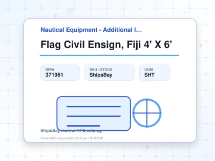 Flag Civil Ensign, Fiji 4' X 6' - Nautical Equipment - Additional Items - IMPA 371961 - UOM SHT