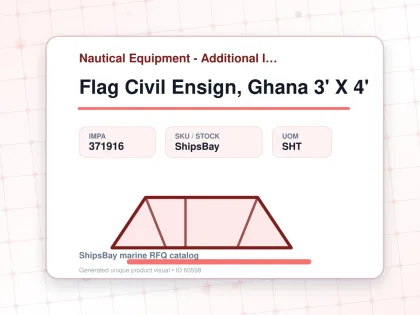 Flag Civil Ensign, Ghana 3' X 4' - Nautical Equipment - Additional Items - IMPA 371916 - UOM SHT