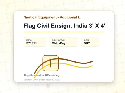 Flag Civil Ensign, India 3' X 4' - Nautical Equipment - Additional Items - IMPA 371921 - UOM SHT