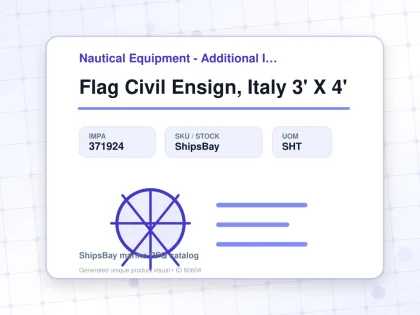 Flag Civil Ensign, Italy 3' X 4' - Nautical Equipment - Additional Items - IMPA 371924 - UOM SHT
