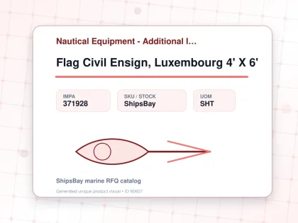 Flag Civil Ensign, Luxembourg 4' X 6' - Nautical Equipment - Additional Items - IMPA 371928 - UOM SHT