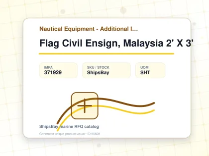 Flag Civil Ensign, Malaysia 2' X 3' - Nautical Equipment - Additional Items - IMPA 371929 - UOM SHT