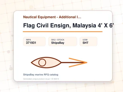 Flag Civil Ensign, Malaysia 4' X 6' - Nautical Equipment - Additional Items - IMPA 371931 - UOM SHT