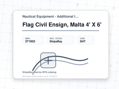Flag Civil Ensign, Malta 4' X 6' - Nautical Equipment - Additional Items - IMPA 371933 - UOM SHT