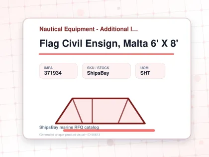 Flag Civil Ensign, Malta 6' X 8' - Nautical Equipment - Additional Items - IMPA 371934 - UOM SHT