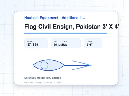 Flag Civil Ensign, Pakistan 3' X 4' - Nautical Equipment - Additional Items - IMPA 371938 - UOM SHT