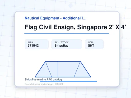 Flag Civil Ensign, Singapore 2' X 4' - Nautical Equipment - Additional Items - IMPA 371942 - UOM SHT