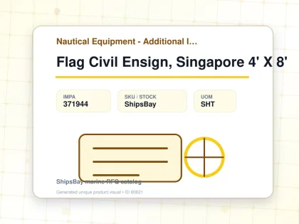 Flag Civil Ensign, Singapore 4' X 8' - Nautical Equipment - Additional Items - IMPA 371944 - UOM SHT