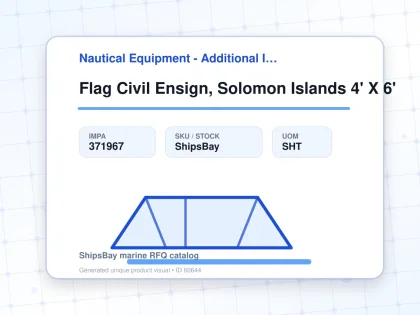 Flag Civil Ensign, Solomon Islands 4' X 6' - Nautical Equipment - Additional Items - IMPA 371967 - UOM SHT