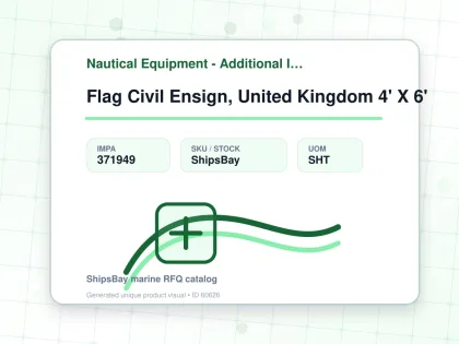 Flag Civil Ensign, United Kingdom 4' X 6' - Nautical Equipment - Additional Items - IMPA 371949 - UOM SHT