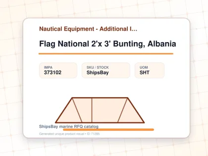 Flag National 2'x 3' Bunting, Albania - Nautical Equipment - Additional Items - IMPA 373102 - UOM SHT