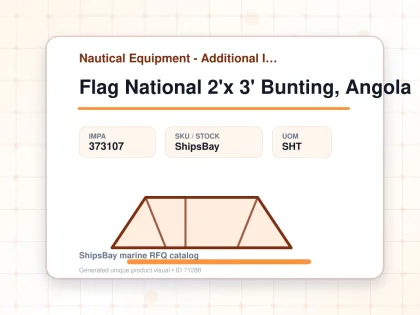 Flag National 2'x 3' Bunting, Angola - Nautical Equipment - Additional Items - IMPA 373107 - UOM SHT