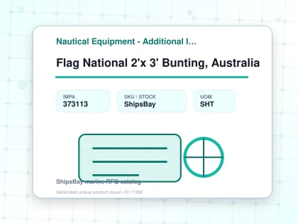 Flag National 2'x 3' Bunting, Australia - Nautical Equipment - Additional Items - IMPA 373113 - UOM SHT