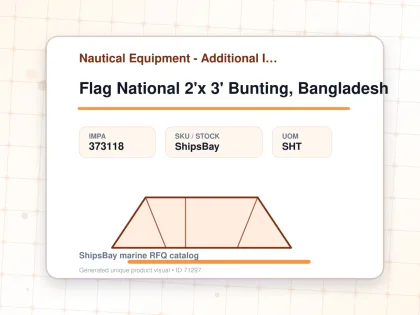 Flag National 2'x 3' Bunting, Bangladesh - Nautical Equipment - Additional Items - IMPA 373118 - UOM SHT