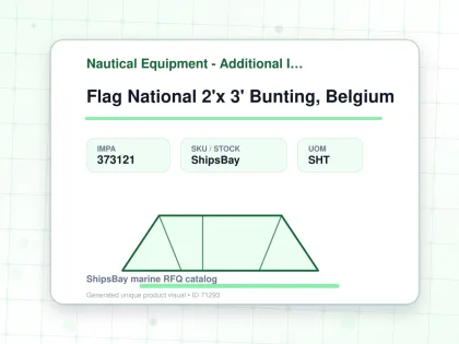 Flag National 2'x 3' Bunting, Belgium - Nautical Equipment - Additional Items - IMPA 373121 - UOM SHT