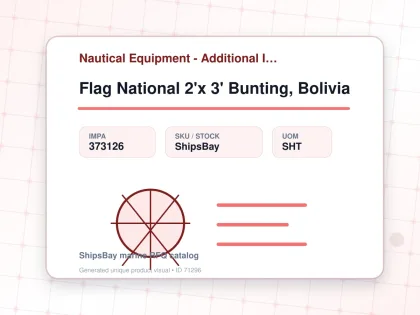 Flag National 2'x 3' Bunting, Bolivia - Nautical Equipment - Additional Items - IMPA 373126 - UOM SHT
