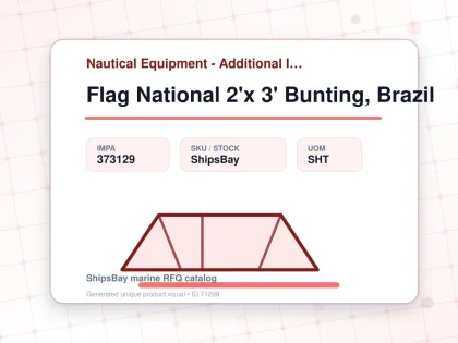 Flag National 2'x 3' Bunting, Brazil - Nautical Equipment - Additional Items - IMPA 373129 - UOM SHT