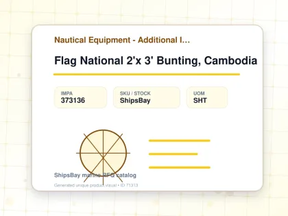 Flag National 2'x 3' Bunting, Cambodia - Nautical Equipment - Additional Items - IMPA 373136 - UOM SHT
