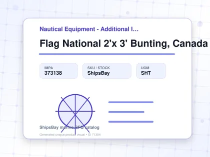 Flag National 2'x 3' Bunting, Canada - Nautical Equipment - Additional Items - IMPA 373138 - UOM SHT
