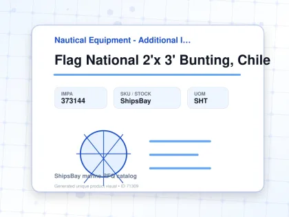 Flag National 2'x 3' Bunting, Chile - Nautical Equipment - Additional Items - IMPA 373144 - UOM SHT