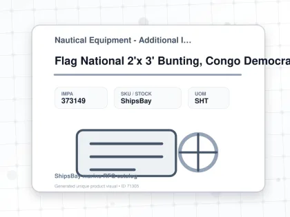 Flag National 2'x 3' Bunting, Congo Democratic Republic - Nautical Equipment - Additional Items - IMPA 373149 - UOM SHT